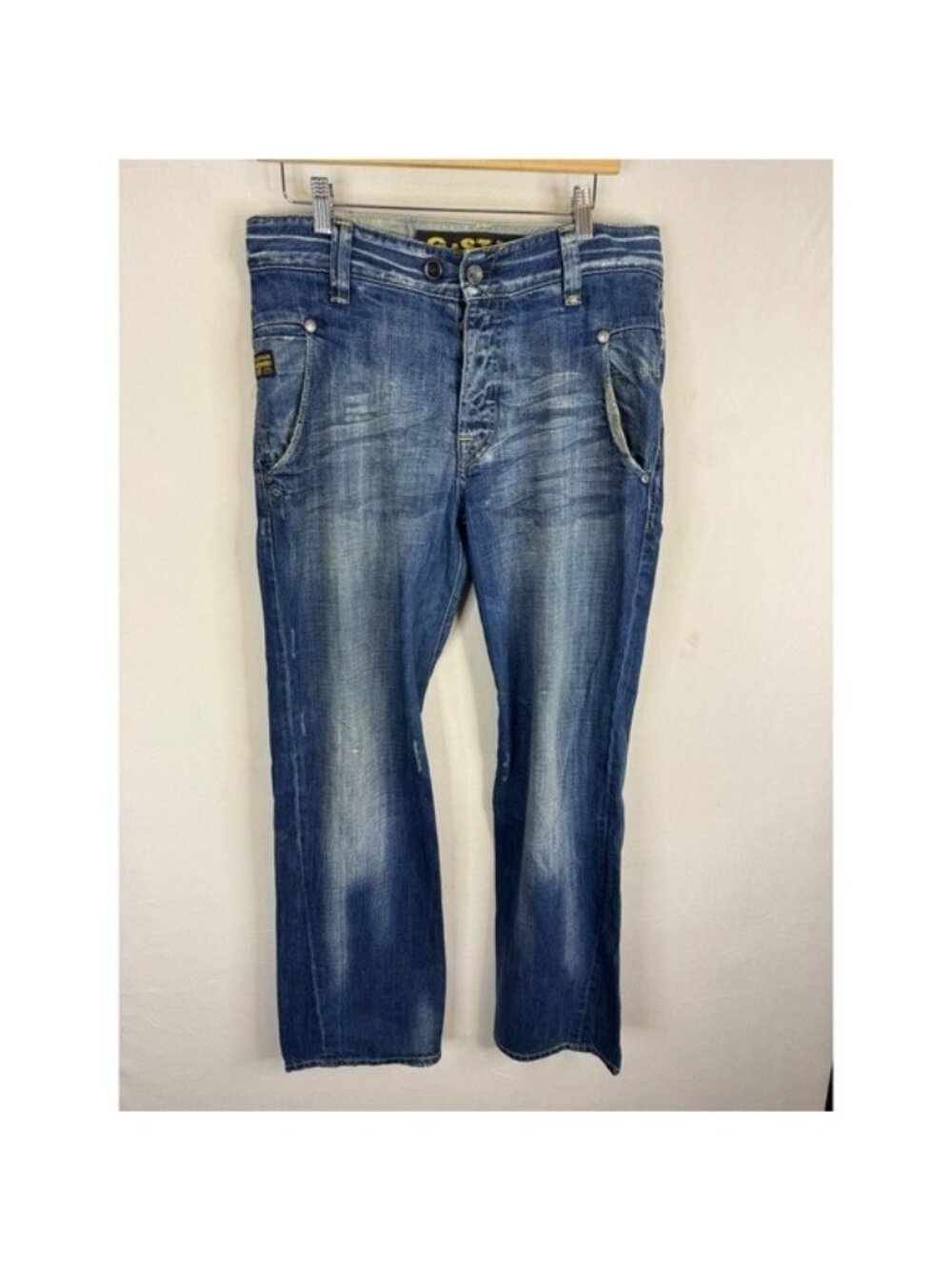 G-Star Raw Radar Slack Distressed Blue Denim Jeans 31x32 5809.905.096 Mens